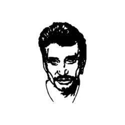 Coloring page: Johnny Hallyday (Celebrities) #123158 - Printable coloring pages