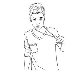 Coloring page: Justin Bieber (Celebrities) #122445 - Printable coloring pages