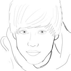 Coloring page: Justin Bieber (Celebrities) #122450 - Printable coloring pages