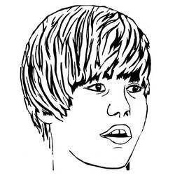 Coloring page: Justin Bieber (Celebrities) #122458 - Free Printable Coloring Pages