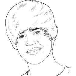 Coloring page: Justin Bieber (Celebrities) #122460 - Printable coloring pages
