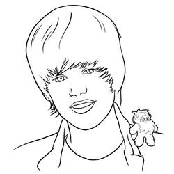 Coloring page: Justin Bieber (Celebrities) #122468 - Printable coloring pages