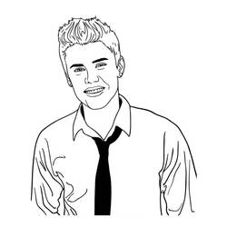 Coloring page: Justin Bieber (Celebrities) #122479 - Printable coloring pages