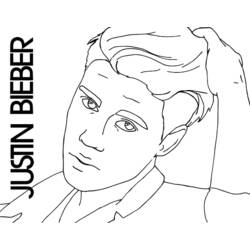 Coloring page: Justin Bieber (Celebrities) #122482 - Printable coloring pages