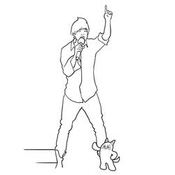 Coloring page: Justin Bieber (Celebrities) #122484 - Free Printable Coloring Pages