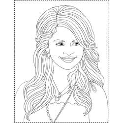 Coloring page: Selena Gomez (Celebrities) #123813 - Printable coloring pages