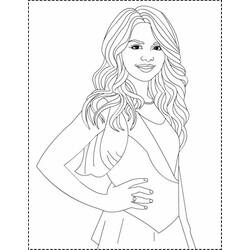 Coloring page: Selena Gomez (Celebrities) #123814 - Printable coloring pages
