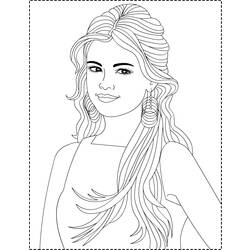 Coloring page: Selena Gomez (Celebrities) #123815 - Printable coloring pages