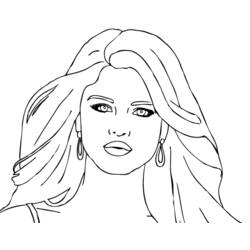 Coloring page: Selena Gomez (Celebrities) #123816 - Printable coloring pages