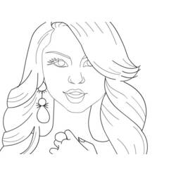 Coloring page: Selena Gomez (Celebrities) #123823 - Printable coloring pages