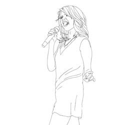 Coloring page: Selena Gomez (Celebrities) #123834 - Printable coloring pages