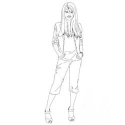Coloring page: Selena Gomez (Celebrities) #123839 - Printable coloring pages