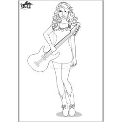Coloring page: Taylor Swift (Celebrities) #123846 - Printable coloring pages