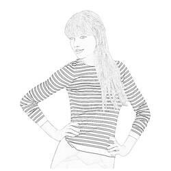 Coloring page: Taylor Swift (Celebrities) #123867 - Printable coloring pages