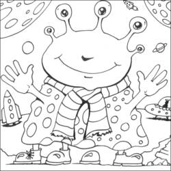 Coloring page: Alien (Characters) #94566 - Free Printable Coloring Pages