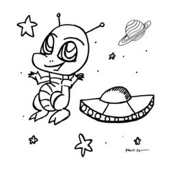 Coloring page: Alien (Characters) #94645 - Free Printable Coloring Pages