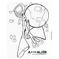 Coloring page: Alien (Characters) #94647 - Free Printable Coloring Pages