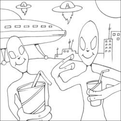 Coloring page: Alien (Characters) #94820 - Free Printable Coloring Pages