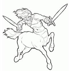 Coloring page: Centaur (Characters) #209598 - Free Printable Coloring Pages
