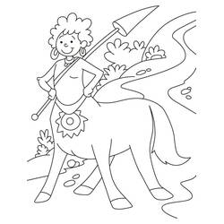 Coloring page: Centaur (Characters) #209607 - Free Printable Coloring Pages