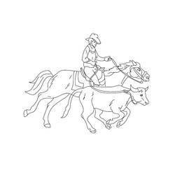 Cowboy (Characters) coloring page #213510 to print and color