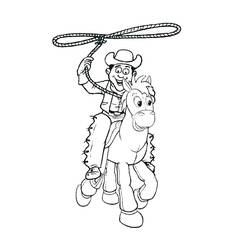 Cowboy (Characters) coloring page #213511 to print and color