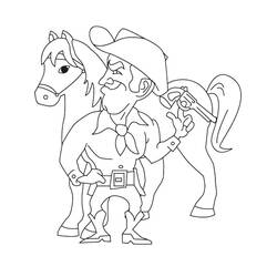 Cowboy (Characters) coloring page #213520 to print and color