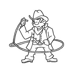 Cowboy (Characters) coloring page #213527 to print and color