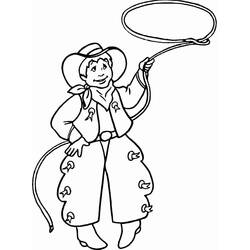 Cowboy (Characters) coloring page #213535 to print and color