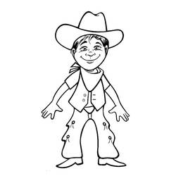 Cowboy (Characters) coloring page #213536 to print and color