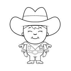 Cowboy (Characters) coloring page #213538 to print and color