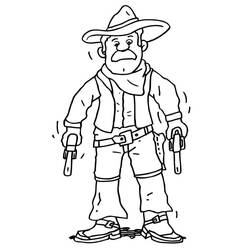 Cowboy (Characters) coloring page #213541 to print and color