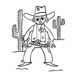 Cowboy (Characters) coloring page #213543 to print and color