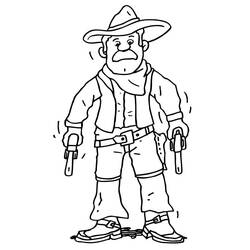 Coloring page: Cowboy (Characters) #91424 - Free Printable Coloring Pages