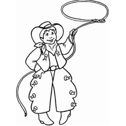 Coloring page: Cowboy (Characters) #91447 - Free Printable Coloring Pages