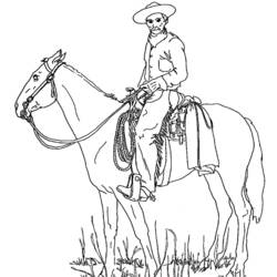 Coloring page: Cowboy (Characters) #91465 - Free Printable Coloring Pages