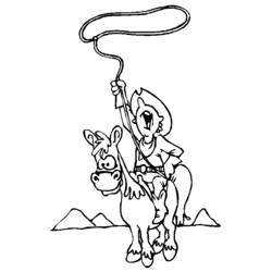 Coloring page: Cowboy (Characters) #91493 - Free Printable Coloring Pages