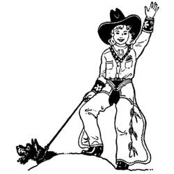 Coloring page: Cowboy (Characters) #91504 - Free Printable Coloring Pages