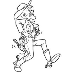 Coloring page: Cowboy (Characters) #91529 - Free Printable Coloring Pages