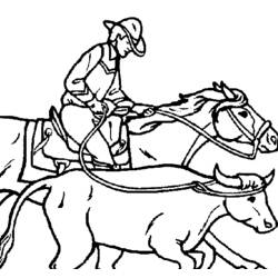 Coloring page: Cowboy (Characters) #91550 - Free Printable Coloring Pages
