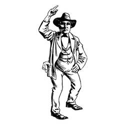Coloring page: Cowboy (Characters) #91561 - Free Printable Coloring Pages