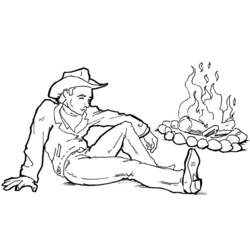 Coloring page: Cowboy (Characters) #91606 - Free Printable Coloring Pages