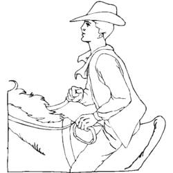 Coloring page: Cowboy (Characters) #91615 - Free Printable Coloring Pages