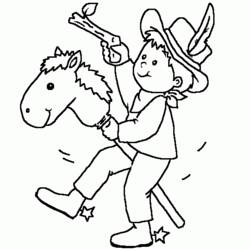 Coloring page: Cowboy (Characters) #91628 - Free Printable Coloring Pages