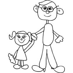Coloring page: Dad (Characters) #103638 - Free Printable Coloring Pages