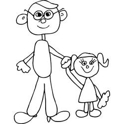 Coloring page: Dad (Characters) #103651 - Free Printable Coloring Pages