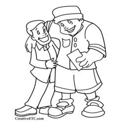 Coloring page: Dad (Characters) #103708 - Free Printable Coloring Pages