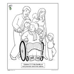 Coloring page: Disabled Person (Characters) #98437 - Printable coloring pages
