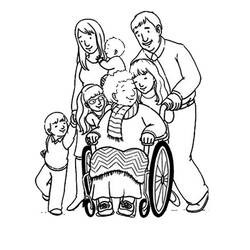 Coloring page: Disabled Person (Characters) #98511 - Printable coloring pages