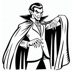 Coloring pages: Dracula - Free Printable Coloring Pages